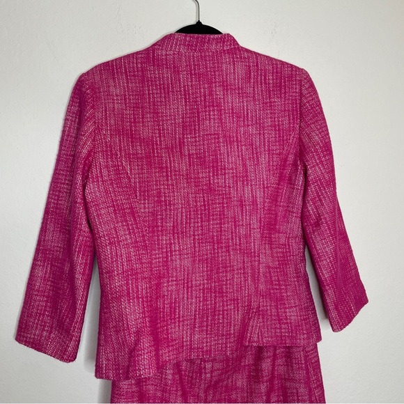 Banana Republic Pink Tweed Blazer and Skirt Suit Set Size 8 Career - Picture 7 of 12